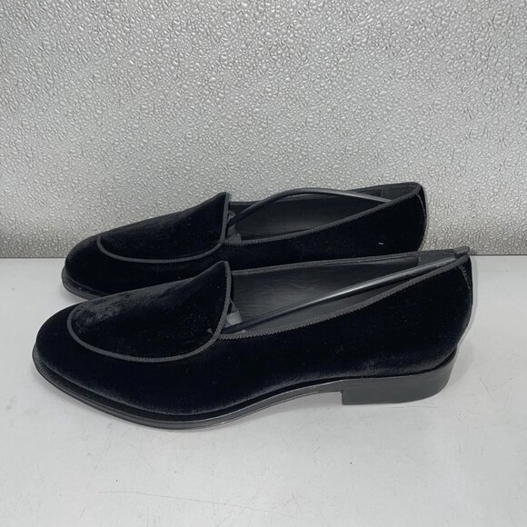 NEW SUITSUPPLY Men’s Black Velvet Tuxedo Slip-On Dress Shoes